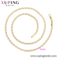 45011 xuping banhado a ouro 18k simples estilo de moda sem colar de corrente de pedra